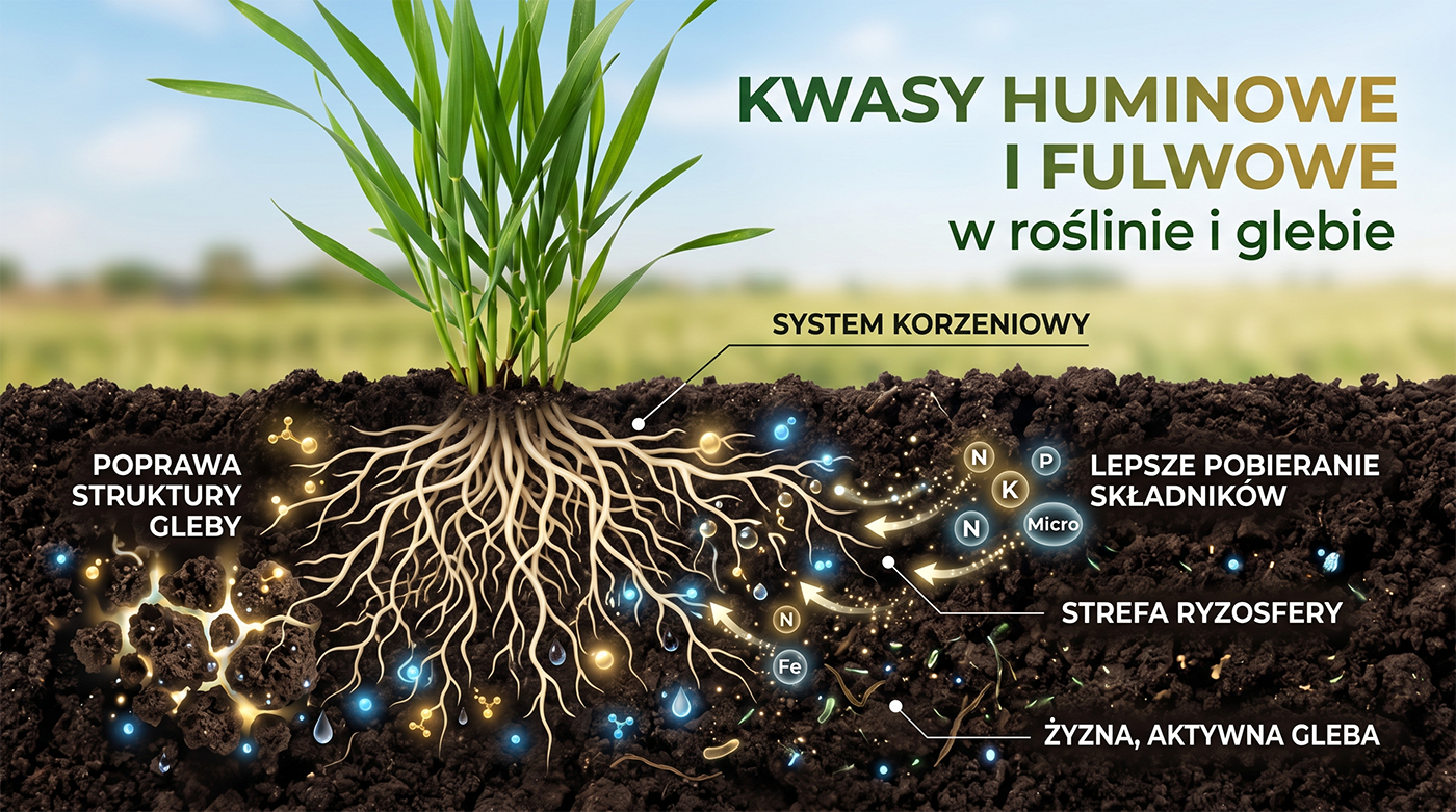 Humat Potasu Wzrost – stymulator wzrostu roślin na bazie kwasów huminowych i fulwowych