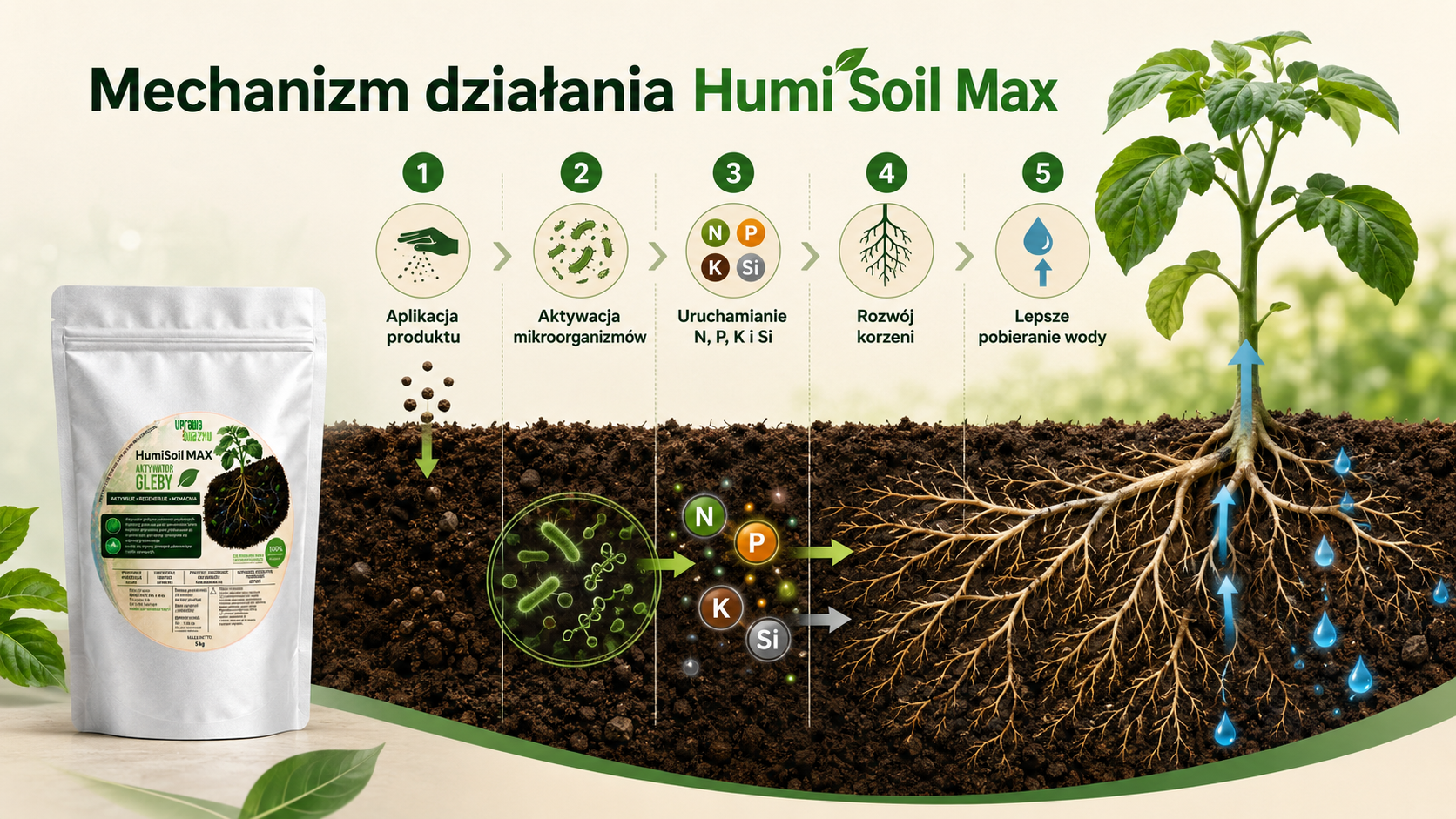 mechanizm działania Humi Soil Max w glebie i strefie korzeniowej